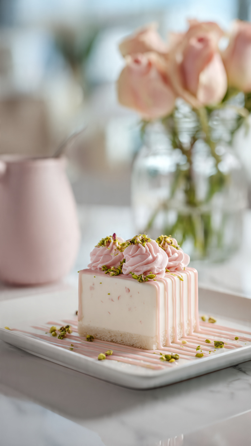 Fluffy Rose Milk Cake Romance - Recipe Image
