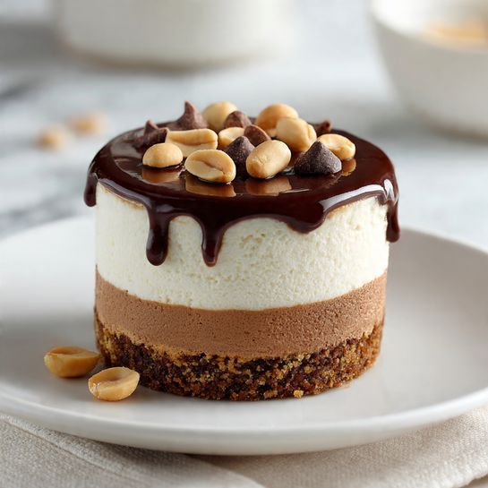 Chocolate Peanut Butter Mini Cheesecake 4 Chocolate Peanut Butter Mini Cheesecake - Recipe Image