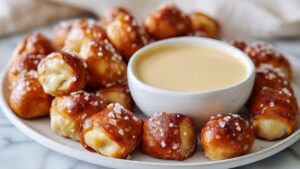 Soft Pretzel Bites with Beer Cheese 4 Soft Pretzel Bites with Beer Cheese