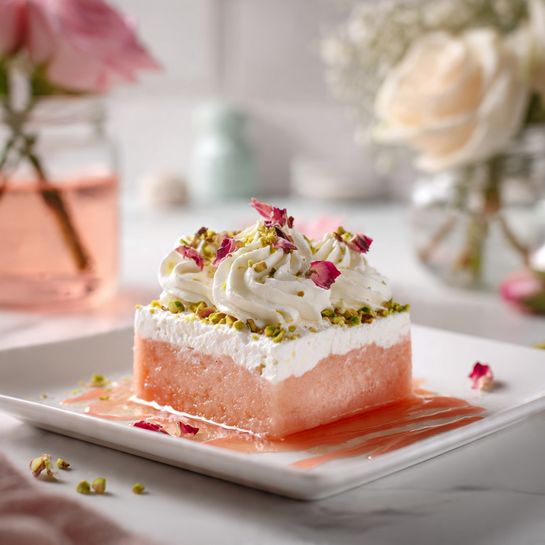 Fluffy Rose Milk Cake Romance