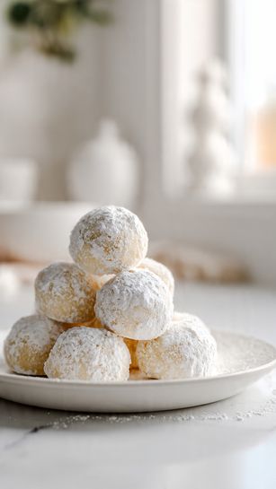 Sweetened Condensed Milk Snowball Cookies 4 Sweetened Condensed Milk Snowball Cookies - Recipe Image