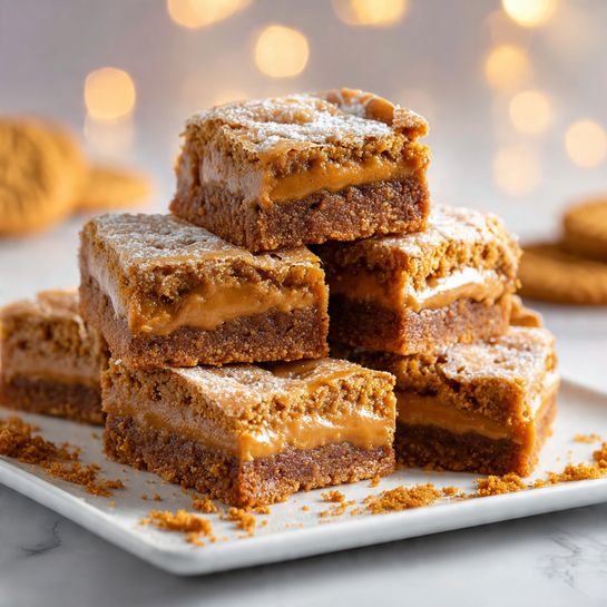 Gooey Biscoff Blondies Bliss