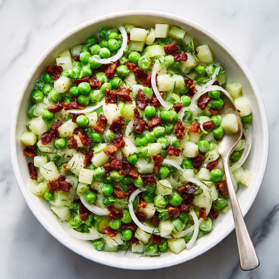 Thanksgiving Peas (with Pear and Pancetta) - Recipe Image