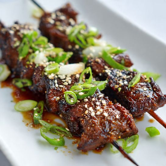 Sticky Chinese Beef Skewers