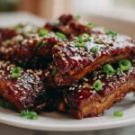 Sticky Garlic Soy Glazed Ribs