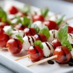 Valentine Caprese Skewers with Balsamic
