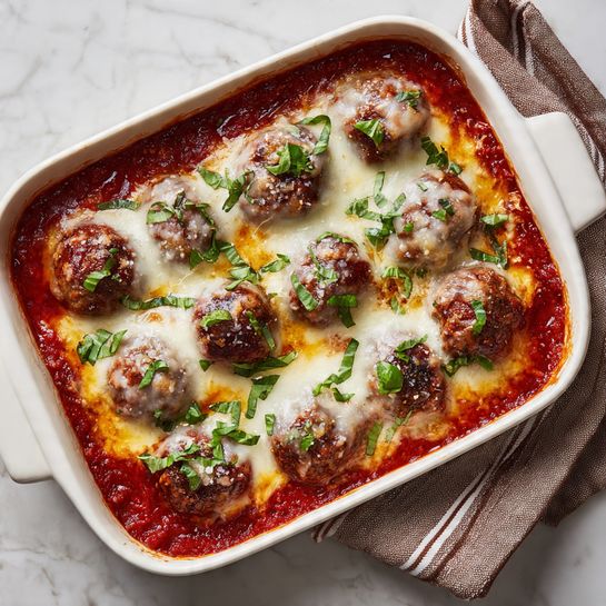 Baked Rotini Meatball Casserole - Recipe Image