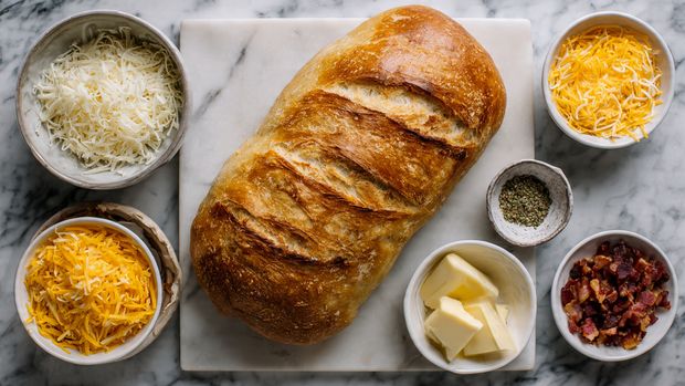 Cheesy Bacon Ranch Pull-Apart Bread - Recipe Image