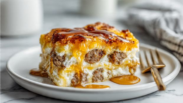 Pancake Sausage Breakfast Casserole