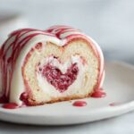 White Chocolate Raspberry Heart Roll Cake