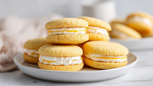 Mango Cream Sandwich Cookies
