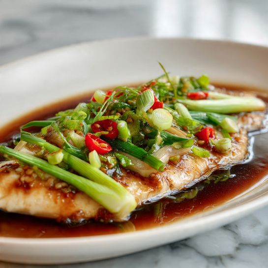 Easy Cantonese Steamed Ginger Fish - Recipe Image