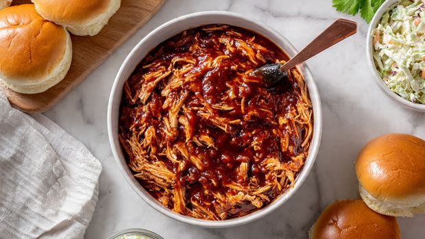 Super Bowl BBQ Pulled Pork Sliders - Recipe Image