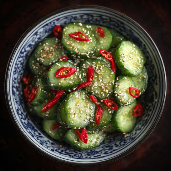 Crunchy Korean Cucumber Salad - Recipe Image