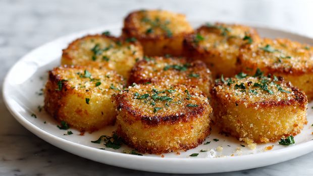 Crispy Parmesan Potato Party Bites - Recipe Image
