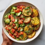 Turkish Potato Salad with Tomato, Cucumber, Herbs and Sumac