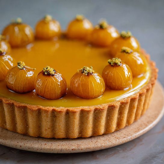 Golden Ground Cherry Tart