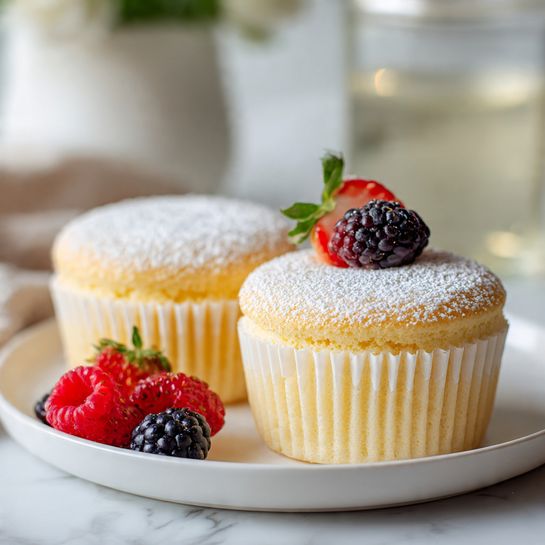 Japanese Cotton Cheesecake Cupcakes – Ultra Fluffy “Jiggly” Mini Cheesecake Bites - Recipe Image