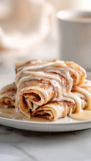 Cinnamon Roll Protein Crepes for Brunch 4 Cinnamon Roll Protein Crepes for Brunch - Recipe Image