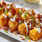 Loaded Tater Tot Party Skewers