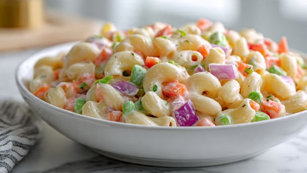 Creamy Picnic Style Pasta Salad (Pink Cadillac Salad)
