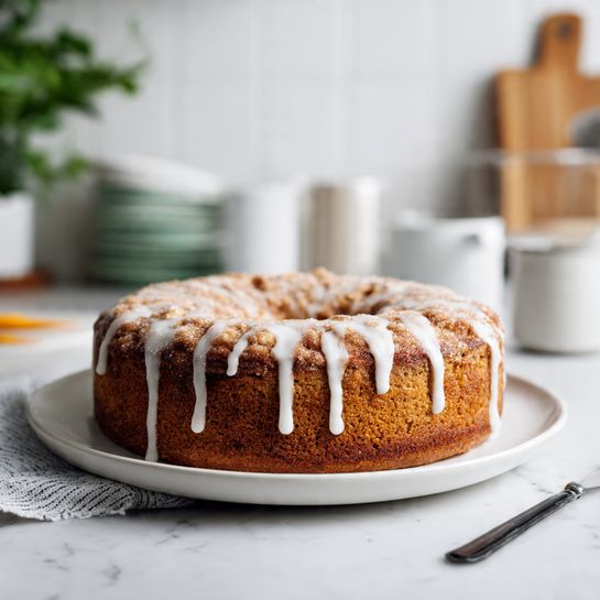 Southern Peach Cobbler Bundt Cake - Recipe Image
