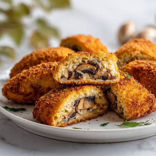 Crispy Polish Mushroom & Sauerkraut Croquettes - Recipe Image