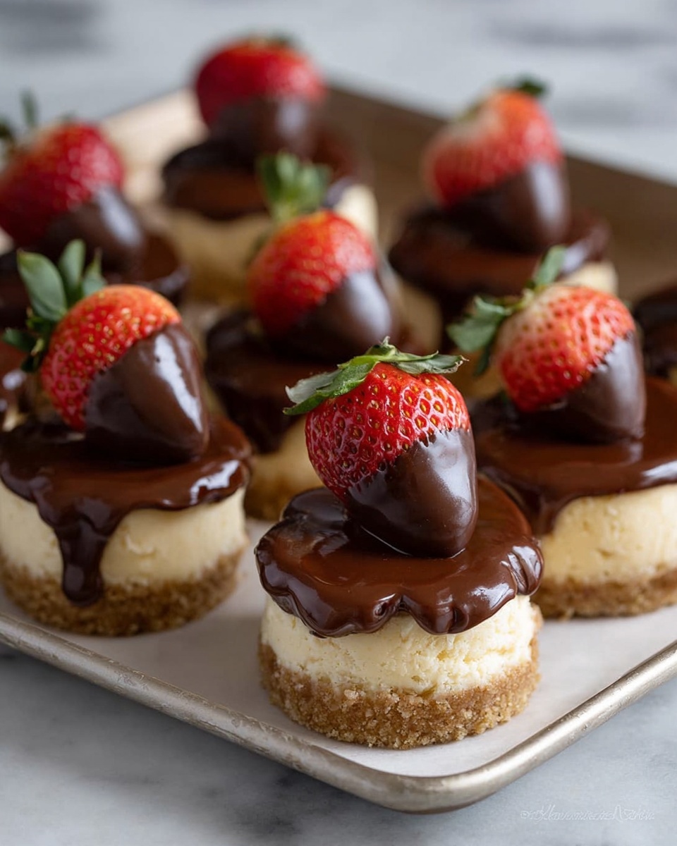 Chocolate Dipped Strawberry Cheesecake Recipe