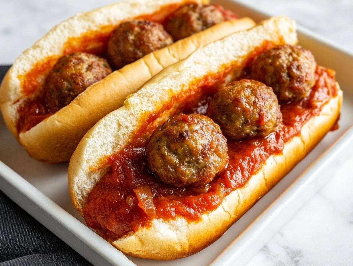 Mini Football Meatball Subs Recipe
