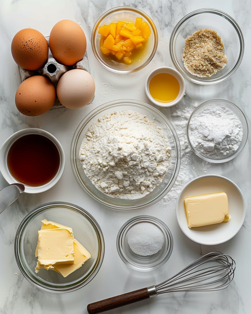 Large white rectangular platter filled with a neatly arranged full batch of glossy white chocolate and mango layered frozen dessert bars, each bar topped with delicate shreds of white chocolate, showcasing the creamy white outer layer and vibrant golden mango filling inside, whole presentation shot from a professional 3/4 angle on a clean white marble surface with natural lighting, styled like a hero food magazine photo, photo taken with an iphone --ar 4:5 --v 7