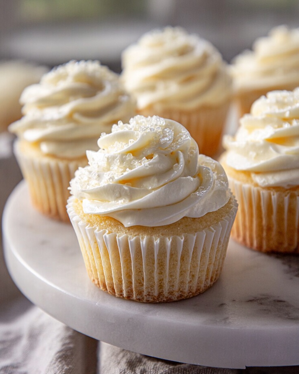 White Cupcakes with Whipped Cream Cheese Frosting Recipe