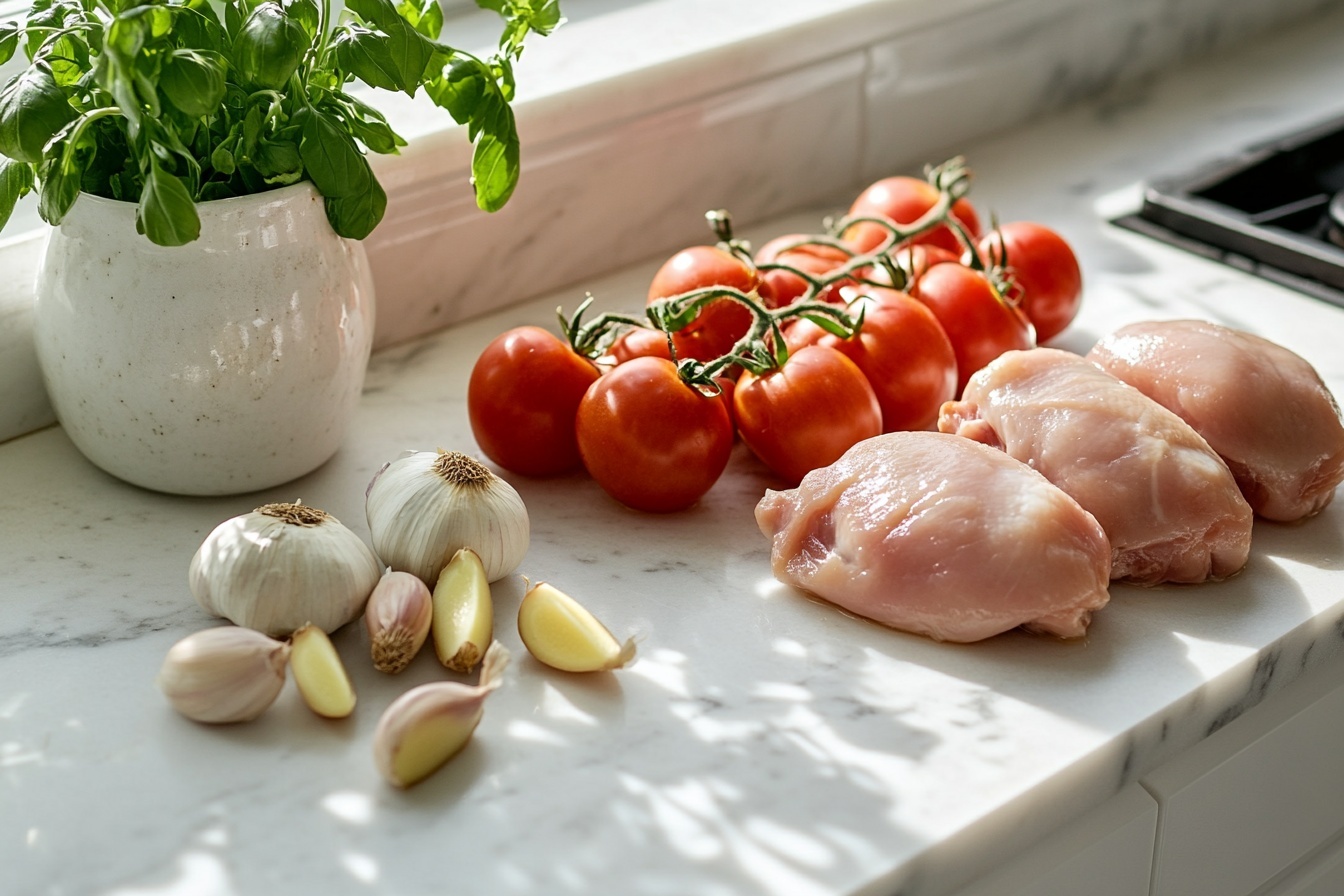 Irresistible Chicken Bhuna: Your Flavorful Home-Cooked Adventure Recipe 5 Single white plate with a generous portion of tender chicken tikka masala in rich, vibrant orange-red sauce, showing chunks of juicy chicken coated in creamy spiced tomato gravy, garnished with fresh cilantro leaves, angled close-up view revealing the texture of the sauce and the meat, served on a white marble surface with natural light highlighting the depth of flavors in this plated serving, styled like a food blog presentation, photo taken with an iphone --ar 4:5 --v 7