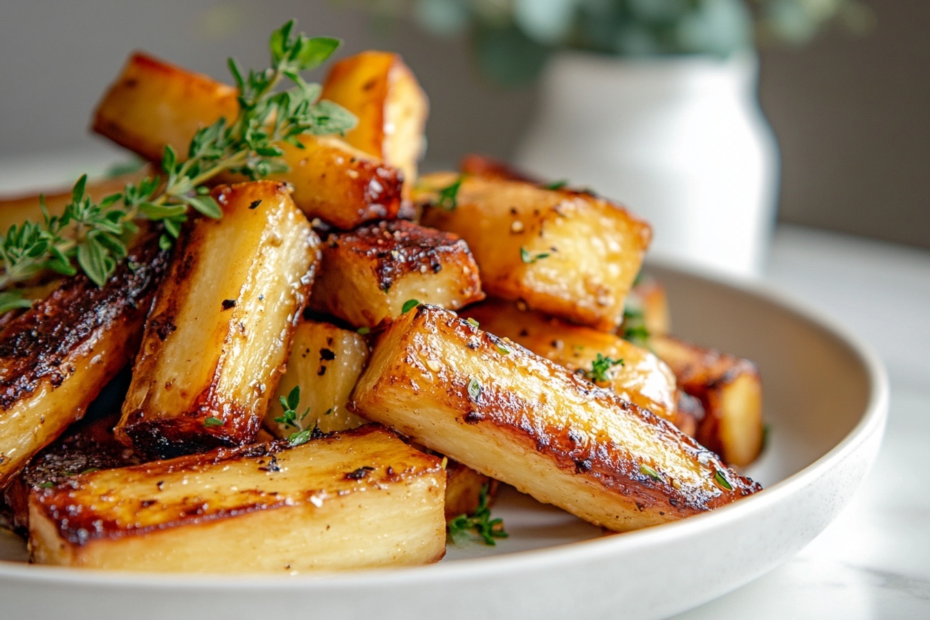 Maple Roasted Parsnips with Thyme Recipe