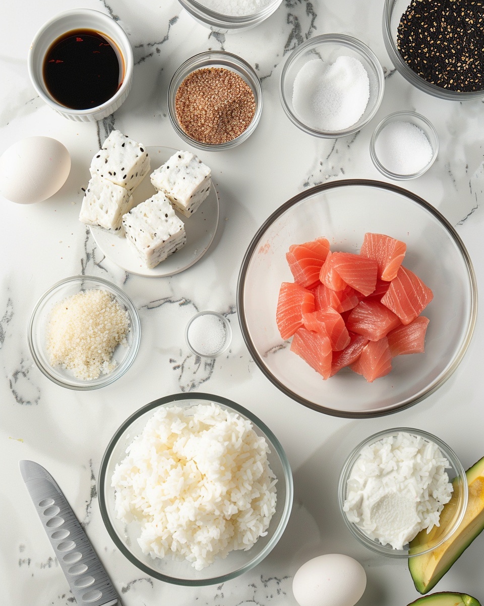 Single white plate featuring one sushi roll sliced into individual pieces, close-up angle capturing the cross-section of vinegared rice encasing fresh tuna, avocado, and cucumber, topped with thin slices of raw fish, artistically drizzled with spicy mayo and eel sauce, garnished with sprinkled green herbs and crunchy tempura flakes, all set on a white marble surface under natural lighting, intimate plated serving photo taken with an iphone --ar 4:5 --v 7