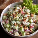 Creamy Waldorf Salad with Apples, Grapes, and Nuts Recipe