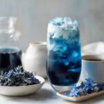 Blue Tea Latte with Vanilla Cold Foam Recipe