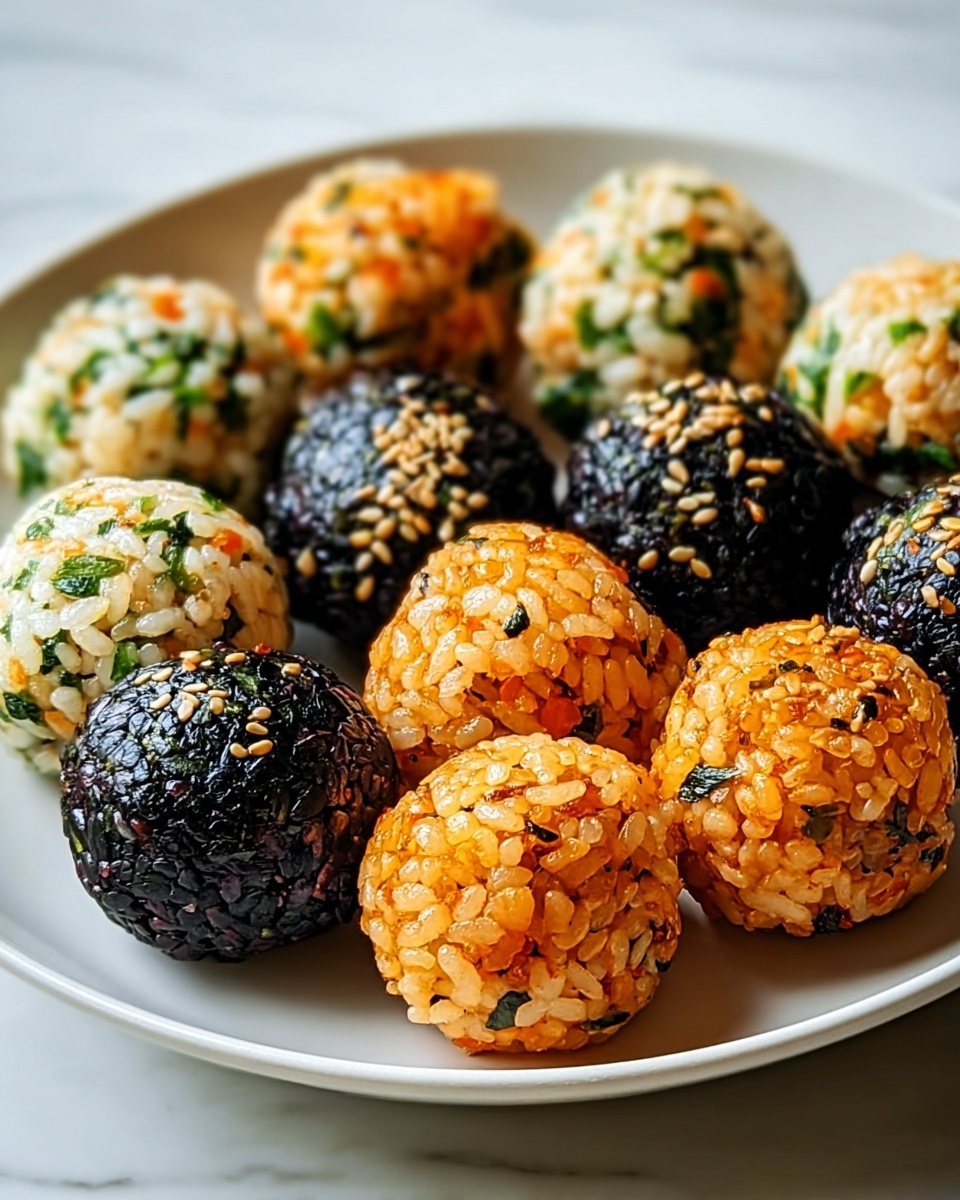 Korean Rice Balls with Veggie and Protein Fillings Recipe