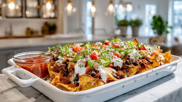 Fully Loaded Pulled Pork Nachos Supreme Recipe