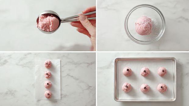 Strawberry Bliss Kiss Cookies - Recipe Image