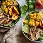 Summer Grilled Corn & Peach Salad with Chicken Recipe