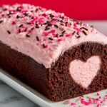 Chocolate Covered Strawberry Heart Cake