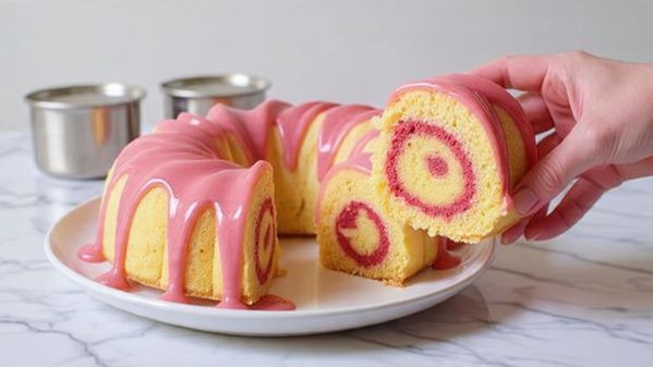 Strawberry Milkshake Swirl Pound Cake - Recipe Image