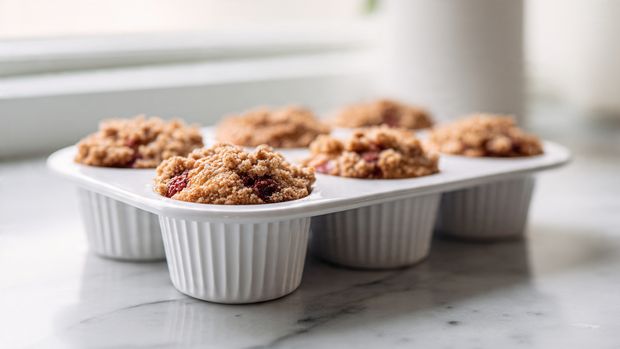 Strawberry Cream Cheese Muffins with Streusel Crumb Topping Recipe