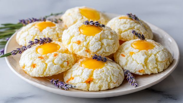 Buttery shortbread cookies infused with lemon and lavender
 - Recipe Image