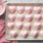Fluffy Strawberry Cloud Meringue Hearts