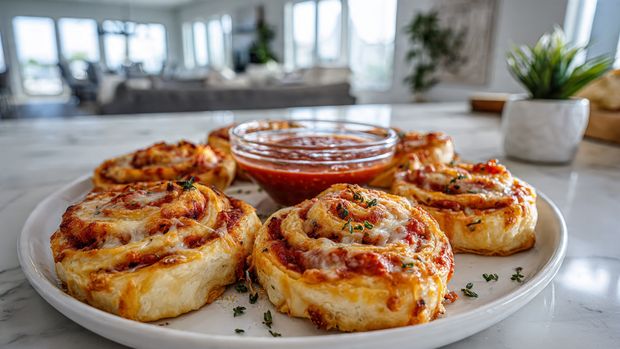 Easy Pepperoni Pizza Pinwheels (Party Favorite) Recipe - Recipe Image