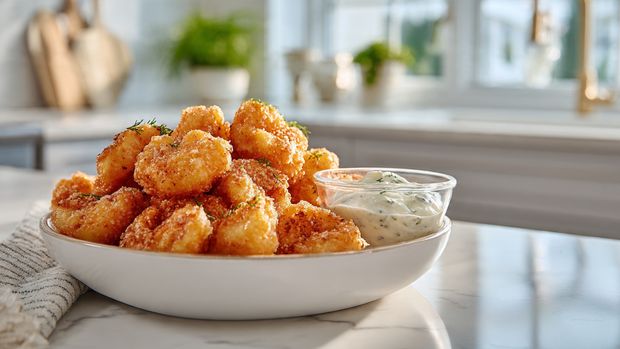 Crispy Popcorn Shrimp with Zesty Dipping Sauce Recipe