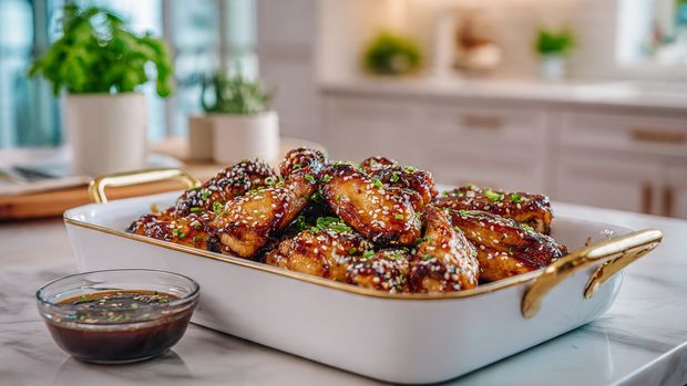 Crispy Honey Garlic Baked Chicken Wings Recipe