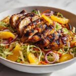 Hot Honey BBQ Chicken Thighs with Citrus Slaw Salad Recipe
