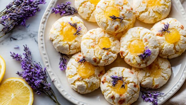 Buttery shortbread cookies infused with lemon and lavender
 - Recipe Image